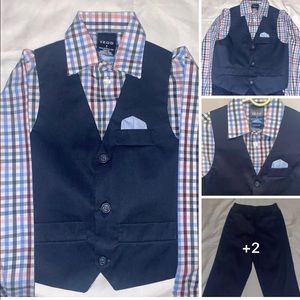 Boys IZOD set: button up shirt, pants, & vest!